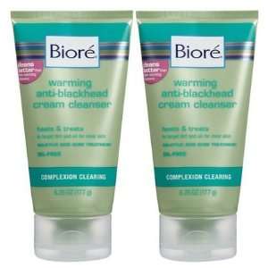  Biore Warming Anti, Blackhead Cream Face Cleanser, 6.25 oz 