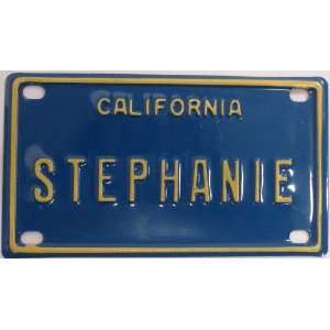   Stephanie Mini Personalized California License Plate 