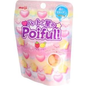 Meiji Poifull Lemon Strawberry Candy Grocery & Gourmet Food