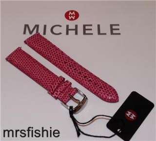 Michele 18mm Sexy RED Lizard Strap. Authentic  