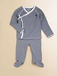 Ralph Lauren   Infants Two Piece Kimono Shirt & Pants Set