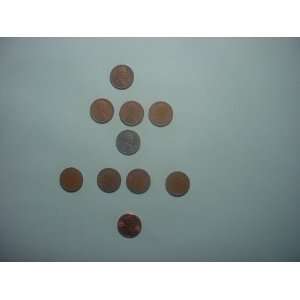  Deluxe Set of 10 Different Wheat Cents Including a 1909, a 