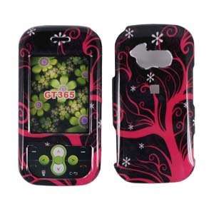   Black with Red Tree Lg Gt365 Neon Snap on Cell Phone Case Electronics