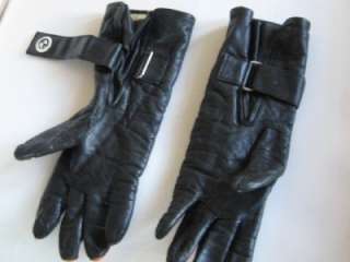 Black and Orange Leather BMW Logo Motorcycle Gloves  2 PAIRS  