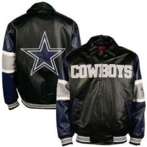   : Men`s Dallas Cowboys Faux Leather Bomber Jacket: Sports & Outdoors