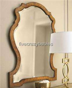 Extra Large Kaydence Shaped Arch Wood Wall Mirror XL Horchow Curved 