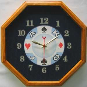  Poker 13x13 Octagon Poker Wall Clock