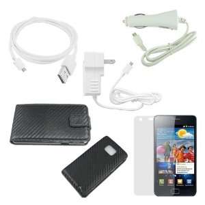   White Wall + Car Charger + Micro USB Cable for Samsung Galaxy S2 I9100