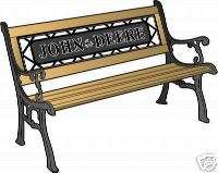John Deere Cast Iron Bench  
