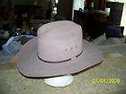 CHOCOLATE BROWN LEATHER LOOK STETSON COWBOY HAT 59CM LARGE 7 1/4 