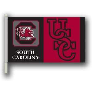  NCAA South Carolina Gamecocks 11x18 Car Flags with Bracket 
