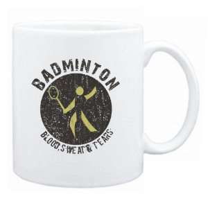  New  Badminton , Blood Sweat & Tears  Mug Sports
