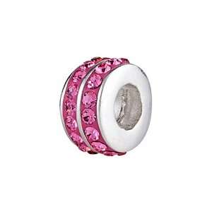   ) BM006 2 Bling Double Bling Pink Bead / Charm Finejewelers Jewelry