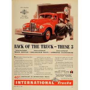 1947 Ad International Harvester Trucks Anniversary Service Heavy Duty 