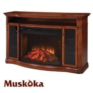  Stewart Media Electric Fireplace in Burnished Pecan: Home 