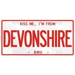 NEW  KISS ME , I AM FROM DEVONSHIRE  BERMUDA LICENSE PLATE SIGN CITY