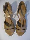 FREEDS OF LONDON BEIGE LEATHER DANCE SHOES /SUEDE SOLES SIZE 5 1/2M