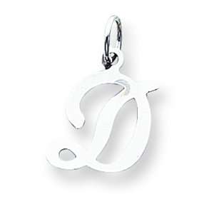  Sterling Silver Stamped Initial D Charm Jewelry