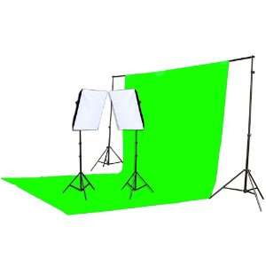  Green Screen Kit With Support Stand And 10x20ft Chromakey Green 