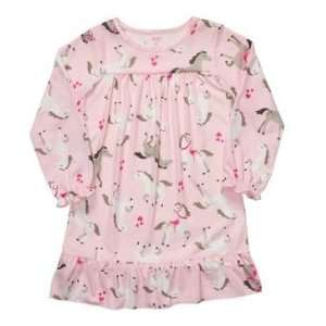  Carters Girls Pink Horse Long Sleeve Nightgown (Small 