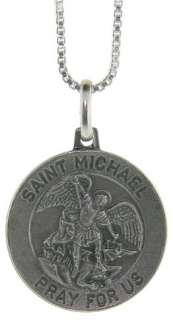 Sterling Silver St. Michael Charm Saint Pendant 925 Antique Catholic 