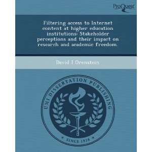  to Internet content at higher education institutions: Stakeholder 