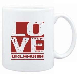  Mug White  LOVE Oklahoma  Usa States