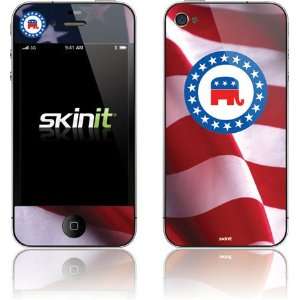  Skinit Republican Stripes Vinyl Skin for Apple iPhone 4 