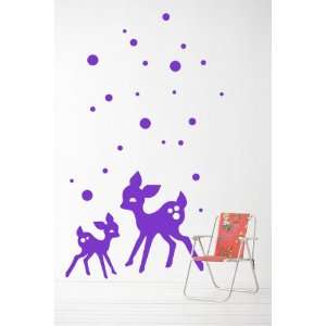  My Deer in Violet Kids Wall Stickers: Home & Kitchen