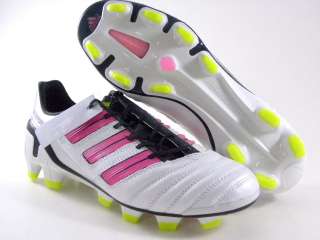 Adidas Adipower Predator White/Pink Leather Soccer Cleats Boots Women 