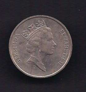 World Coins   Bermuda 25 Cents 1987 Coin KM # 47  
