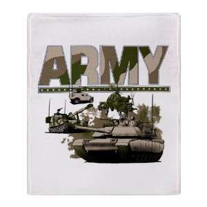  Stadium Throw Blanket US Army with Hummer Helicopter Soldiers 