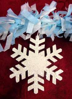 BETHANY LOWE CHRISTMAS WHITE&BLUE SNOWFLAKE GARLAND  