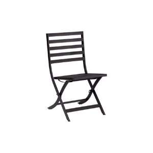   Black Metal Side Folding Patio Dining Chair: Patio, Lawn & Garden