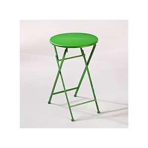  Green Metal Folding Accent Table