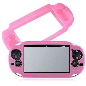   Silicone Skin Case for Sony PlayStation Vita, Light Pink Video Games