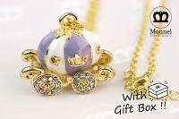 R87 Pumpkin Carriage Charm Pendant Necklace (+Gift Box)  