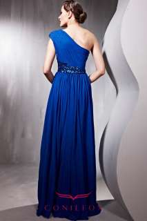 CONIEFOX 2012 Best selling Graceful Blue Long Party Gowns Prom Dresses 