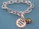 Happy Mardi Gras Toggle Closure Charm Bracelet Add Charms