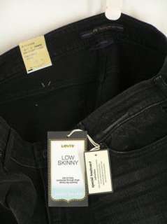 Levis 545 Low Lo Skinny Stretch Black Wash Jeans Petite  