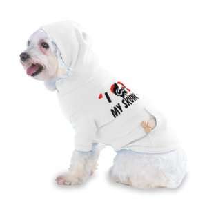Love my Skunk Hooded (Hoody) T Shirt with pocket for your Dog or Cat 