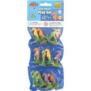 Eco Expedition Seahorse Playset: Dozen Plastic Mini Sea Creature Toy 