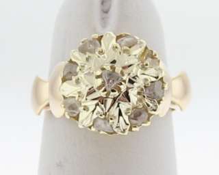 Vintage Estate Genuine Rough Rose Cut Diamonds Ring  