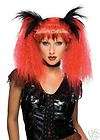 Futuristic Gothic Red Black Witch Costume Wig Halloween