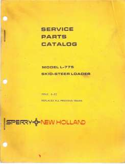 New Holland L 775 Skid Steer Loader Parts Manual  