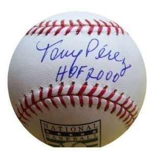   : Tony Perez Autographed Baseball   HOF IRONCLAD &: Sports & Outdoors