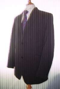 Mens Dark Brown Pinstripe Suit by Austin Reed 44R  