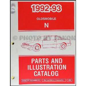   : 1992 1993 Oldsmobile Achieva Parts Book Original: Oldsmobile: Books
