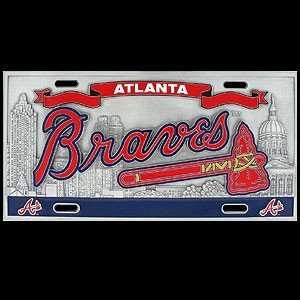  3D MLB License Plate   Atlanta Braves: Automotive