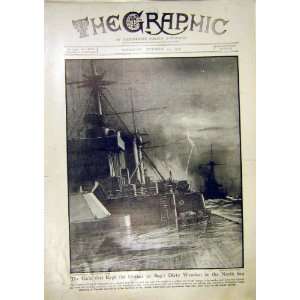 Gotha North Sea Weather Ships Navy Old Print 1917